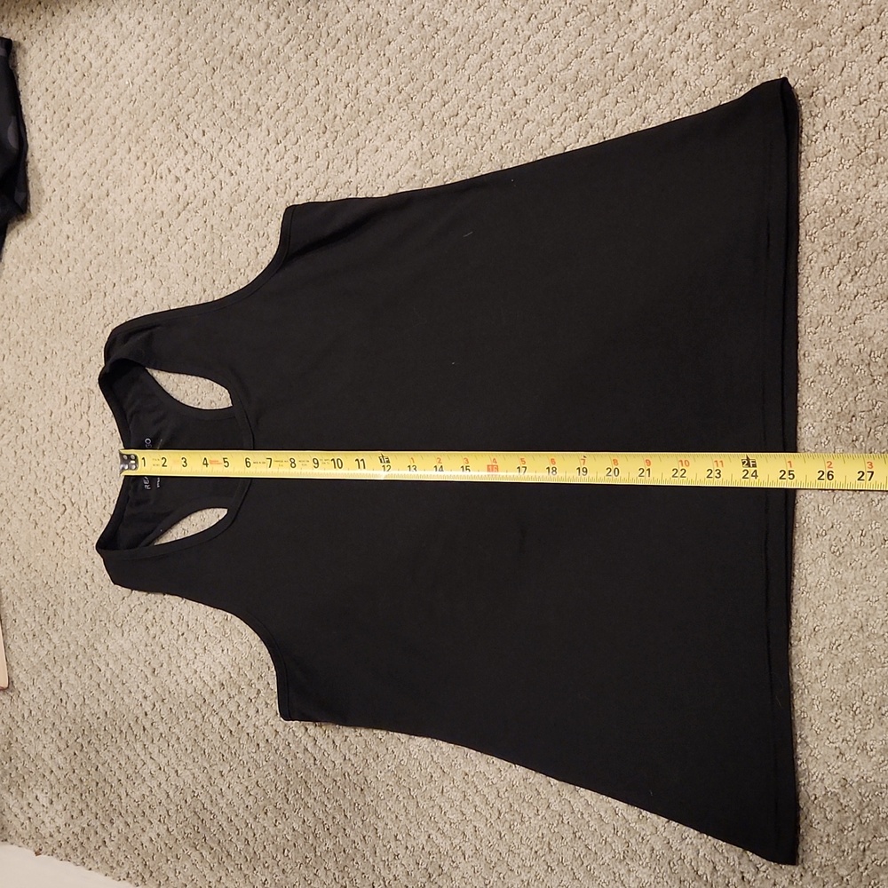 Plus Size Racerback black blouse 2X - Picture 3 of 8